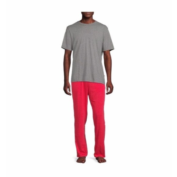 Mens Red Sleep Pants with Drawstring Pajama Bottoms Multi-Sizes - Picture 4 of 5